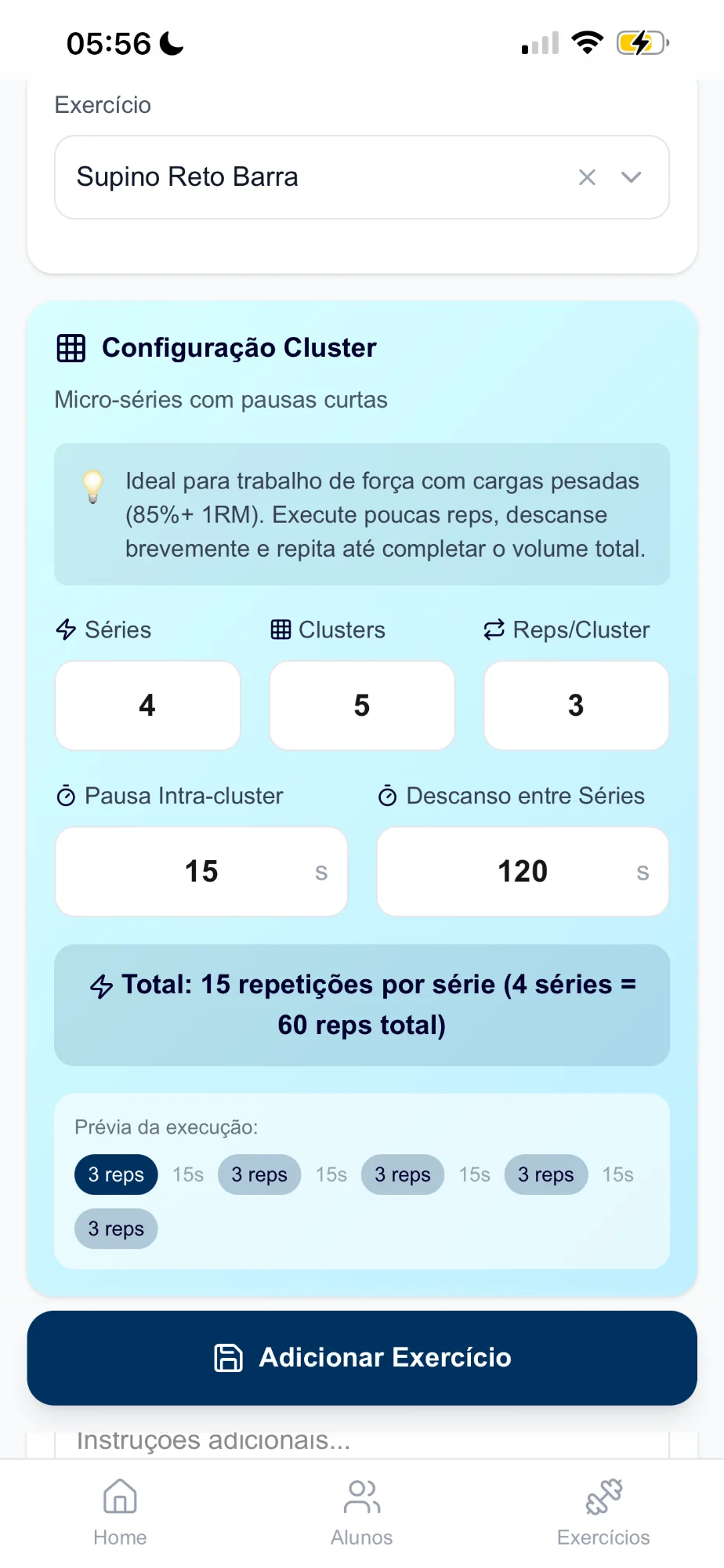 Configuração do método Cluster no ION